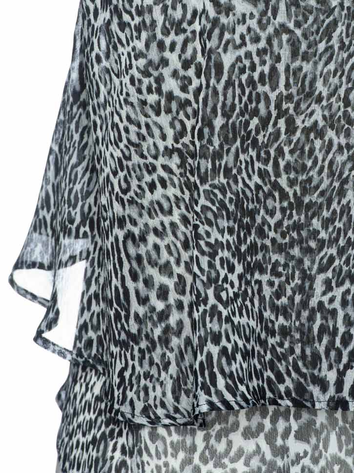 #BELEO - Damen Top mit All-Over Leopardenmuster