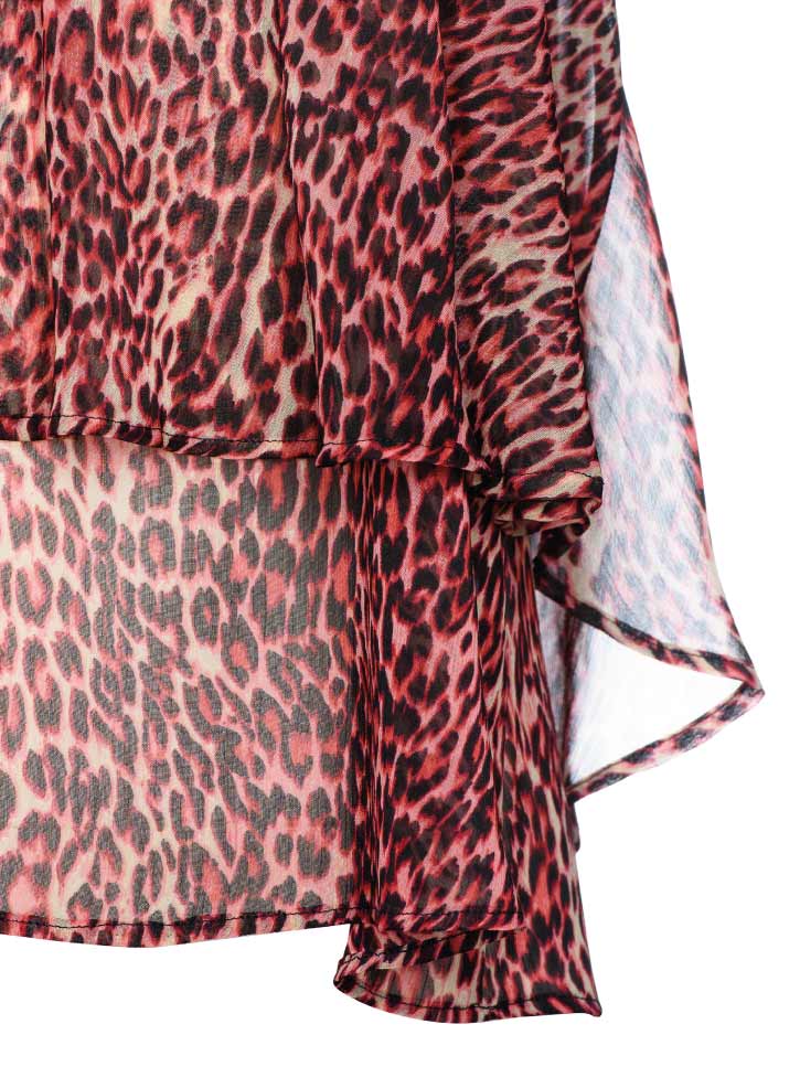 #BELEO - Damen Top mit All-Over Leopardenmuster